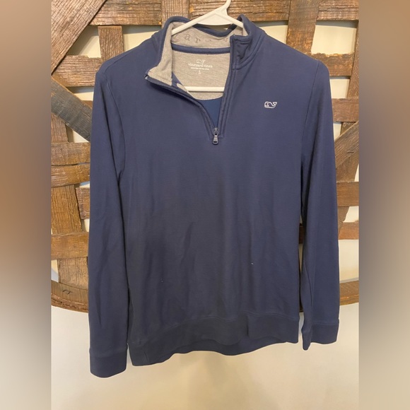 Navy blue boys cotton pullover. - Picture 1 of 2